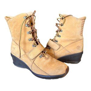 Timberland Leather Tan Wedge Ankle Boots 9.5 M